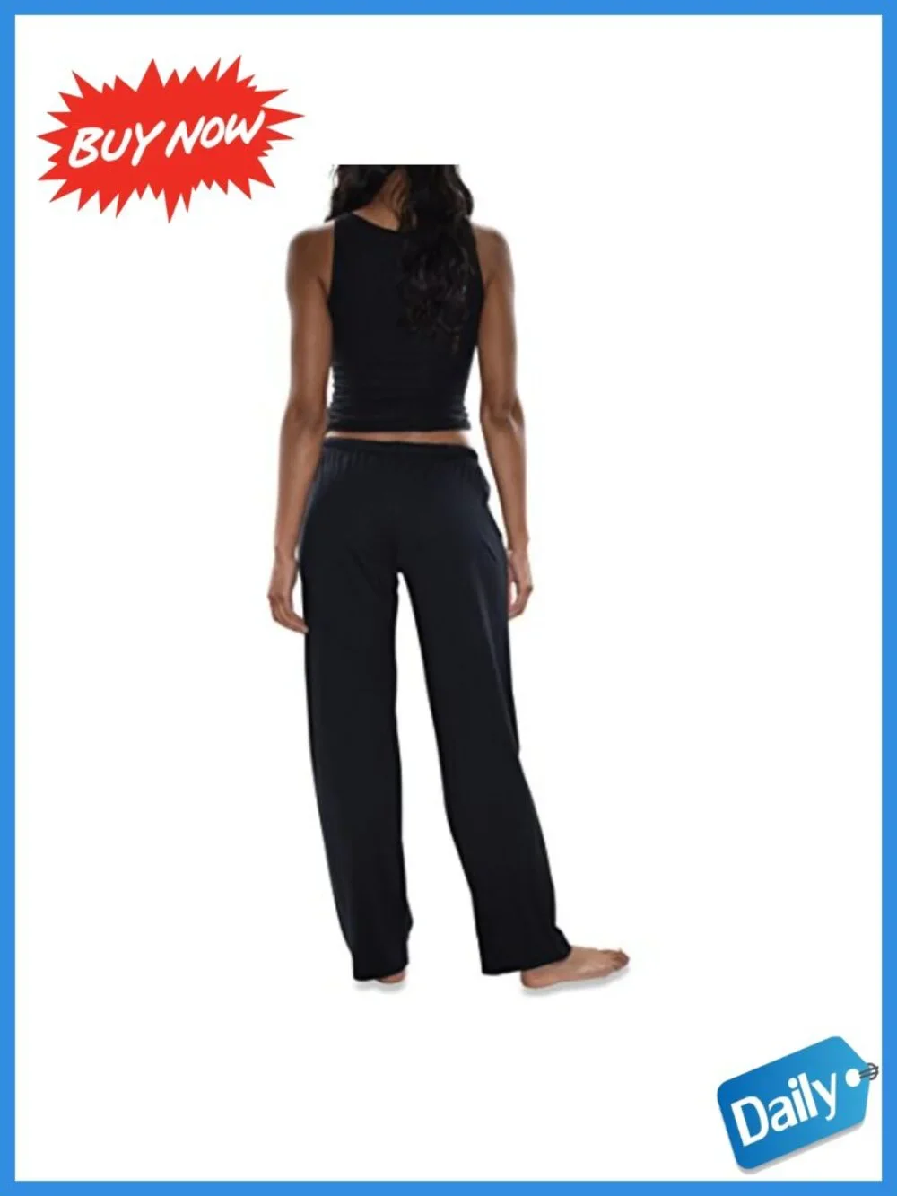 100% Cotton Knit Pajama Pants with Drawstring & Pockets Lounge Sleep Bottoms